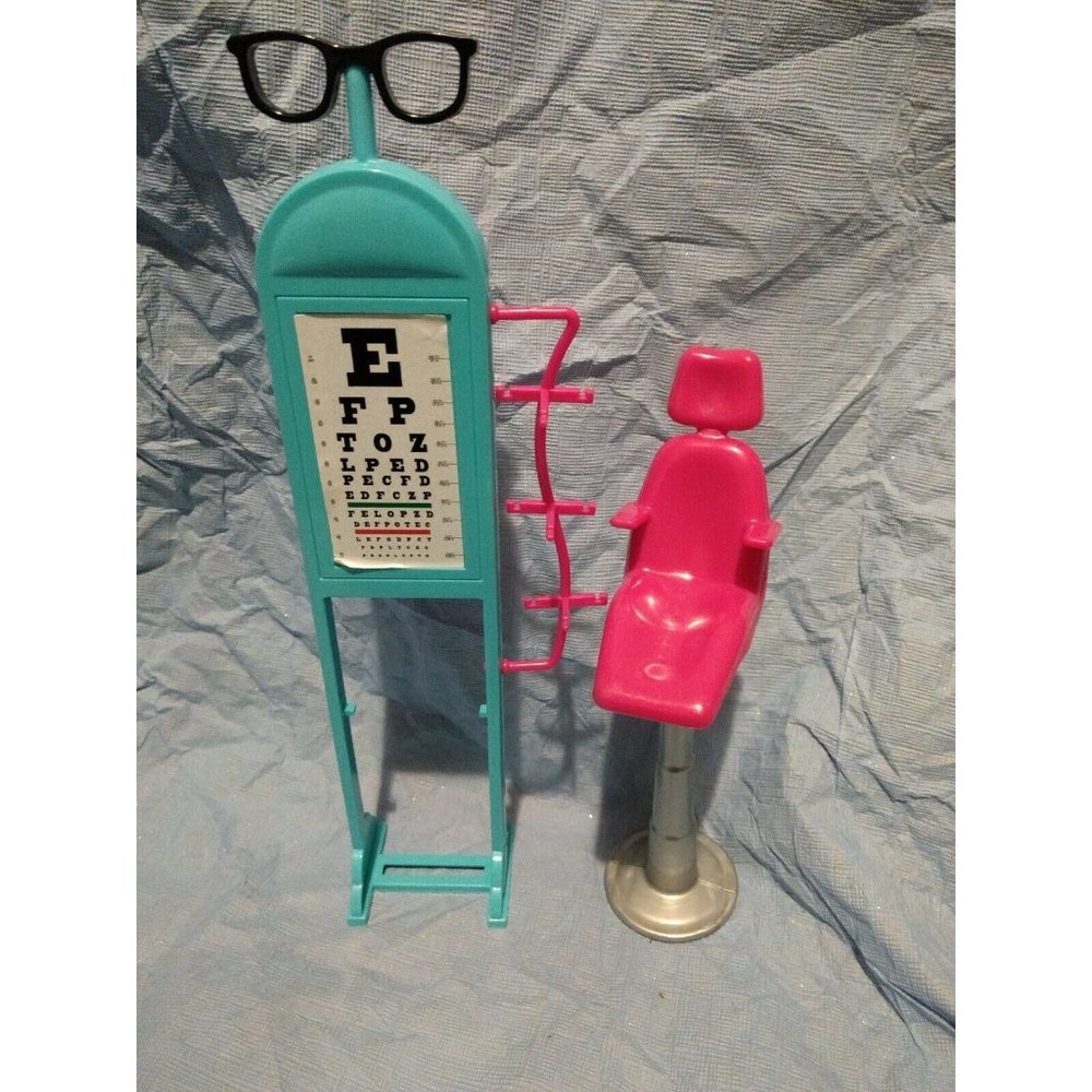 Barbie Happy Family Eye Doctor seat and chart